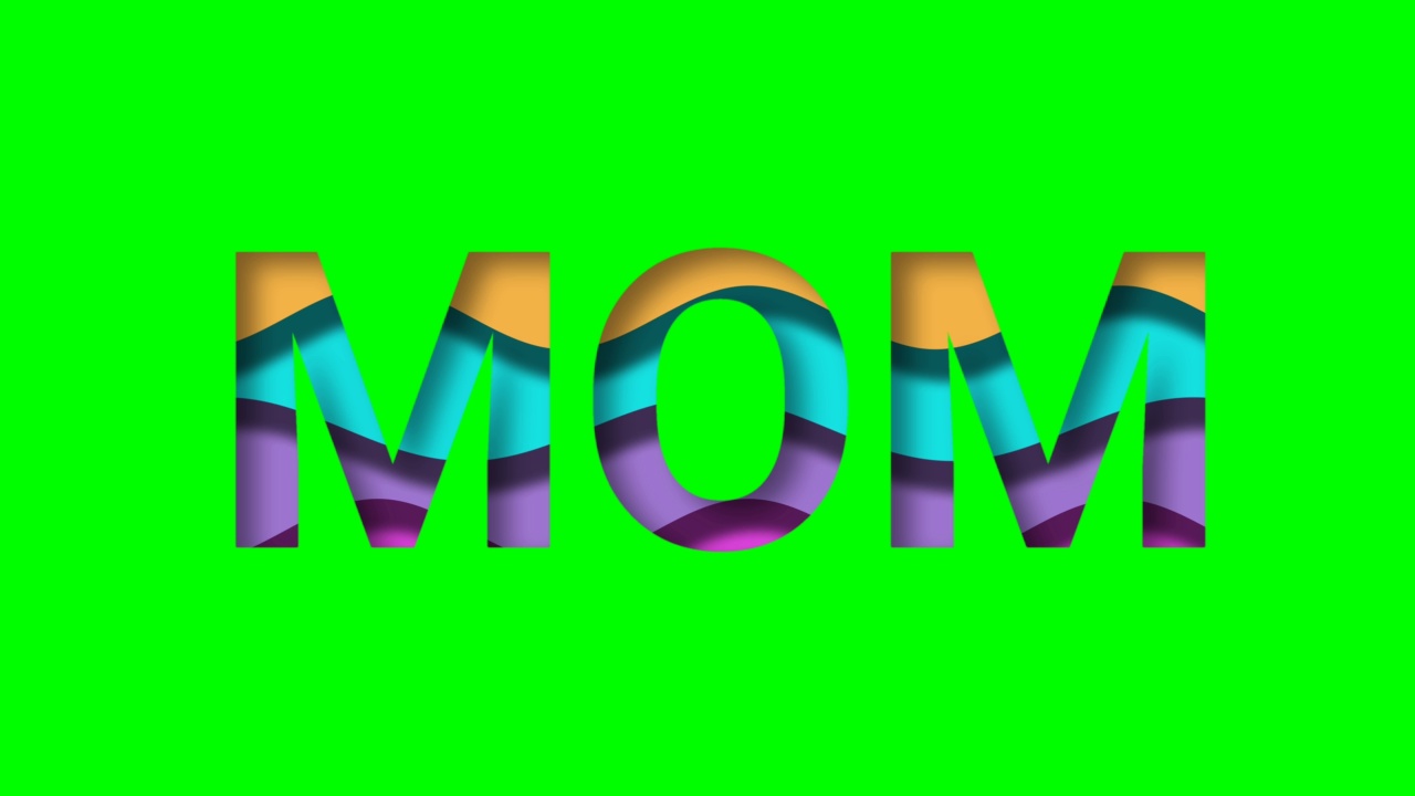 绿色屏幕上孤立的3D妈妈字。
挥舞着妈妈字里面的3d线条。视频素材