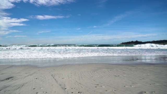 在加州卡梅尔海滨的美好的一天视频下载