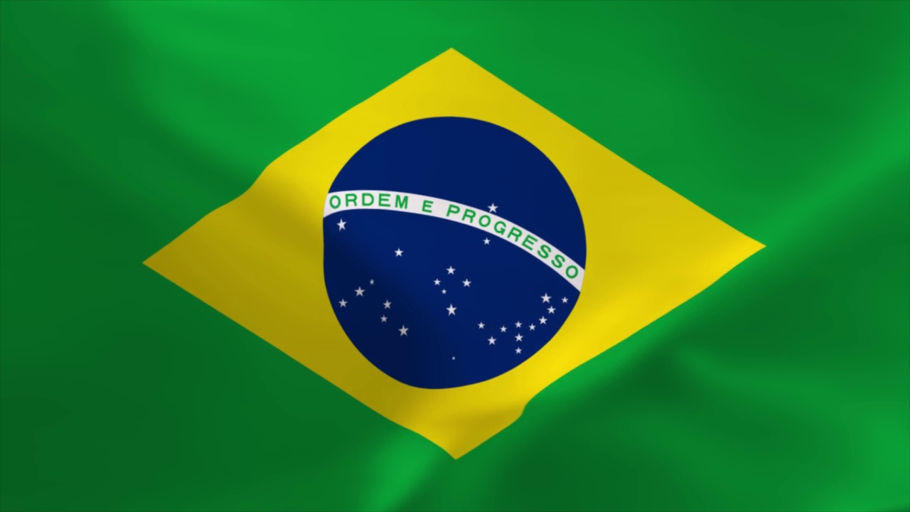 巴西国旗飘扬4K移动壁纸背景视频下载