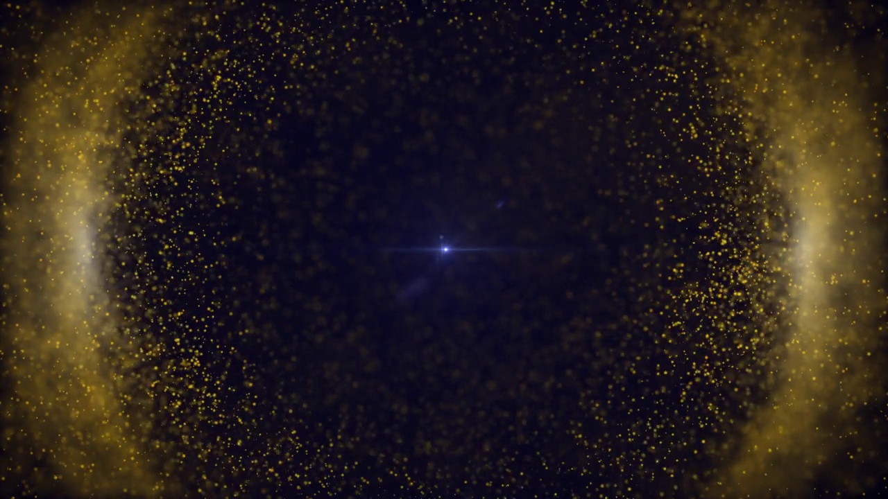 4K分辨率在太空中发光的恒星，周围有粒子环绕视频下载
