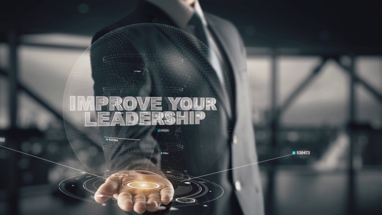 商人与提高你的领导力全息图概念视频下载