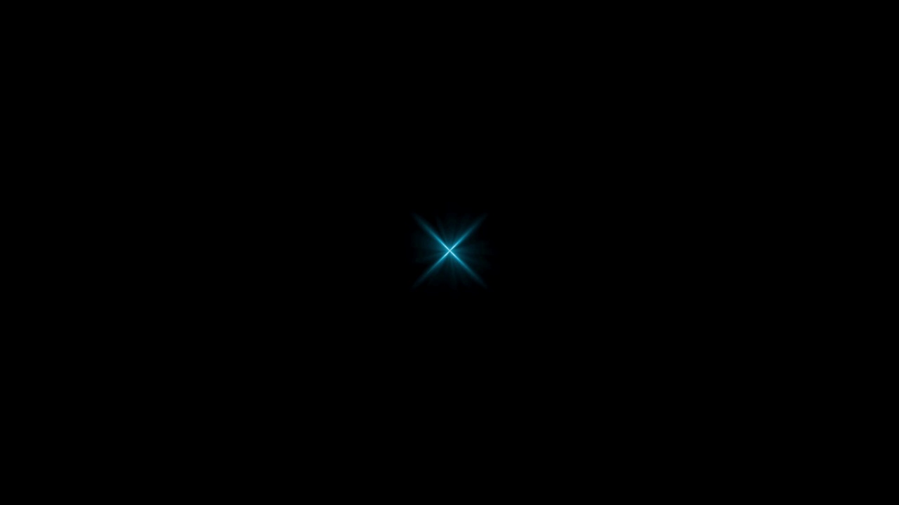 现实的蓝光镜头耀斑隔离在黑色背景。视频下载
