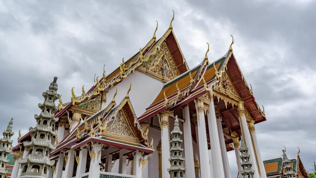 泰国曼谷的苏那寺的时间流逝视频素材