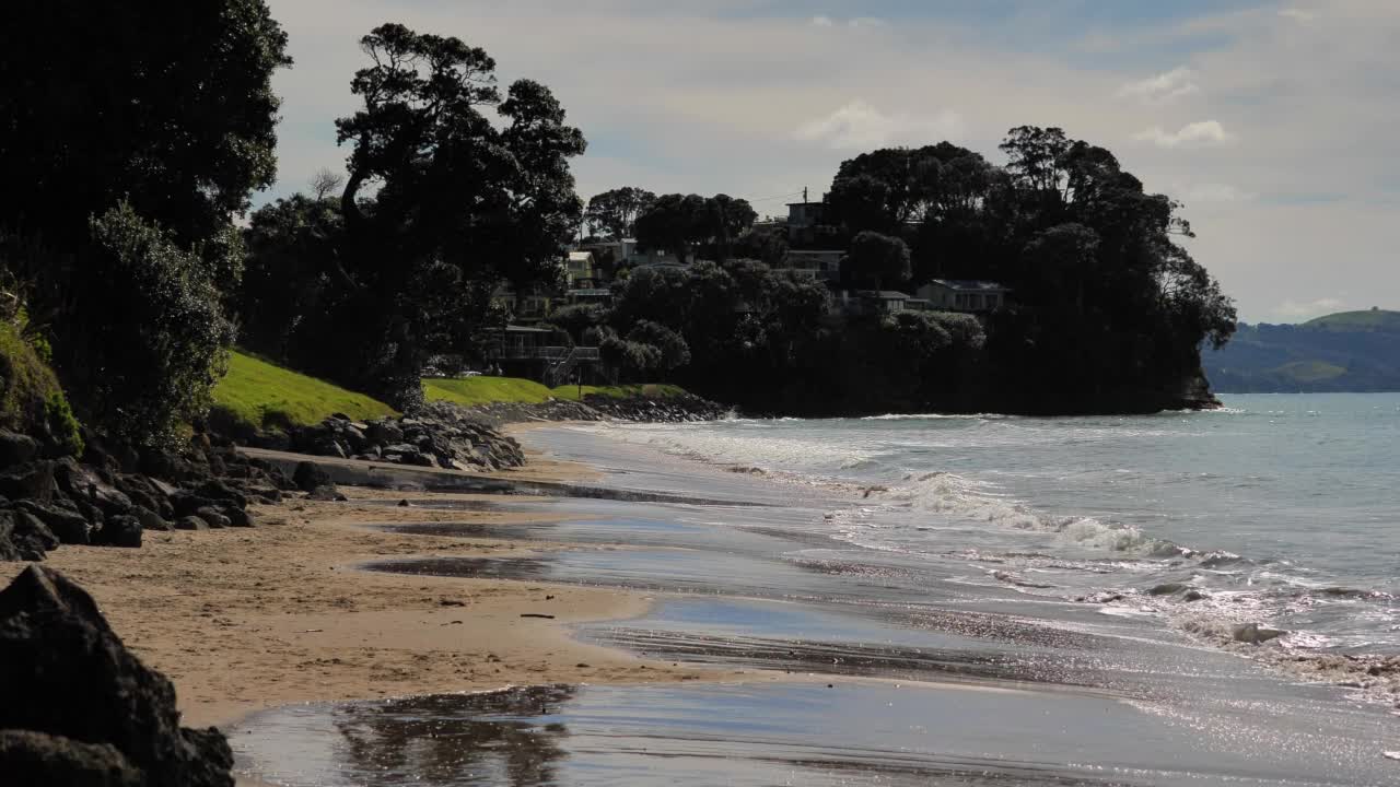 新西兰奥克兰北岸美丽的海岸线视频下载
