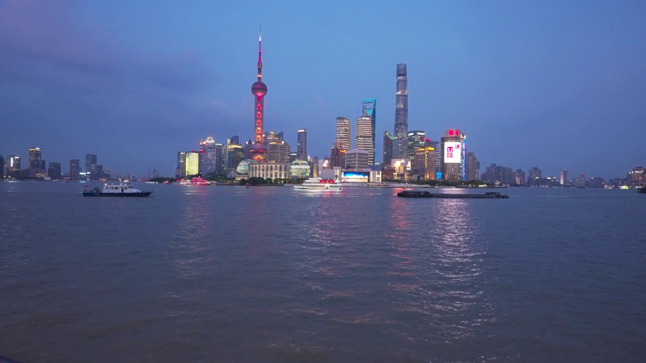 上海外滩暮色视频素材