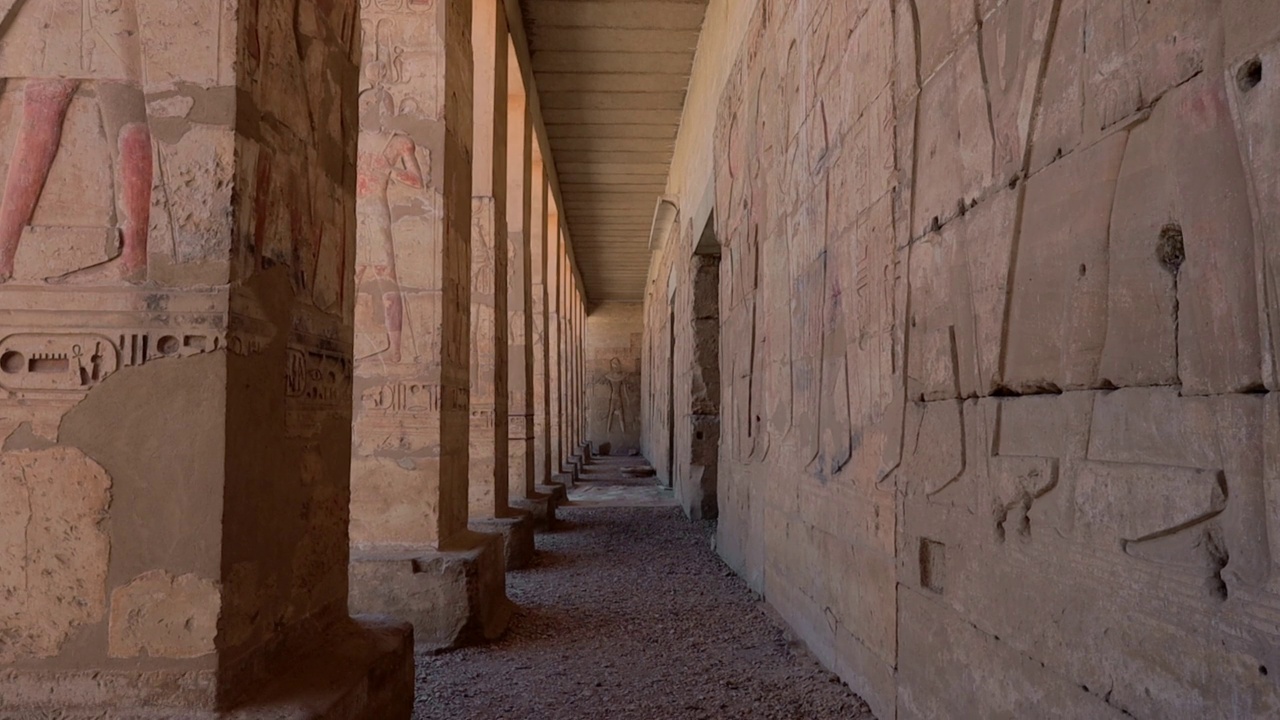 阿比多斯古庙的圆柱视频素材