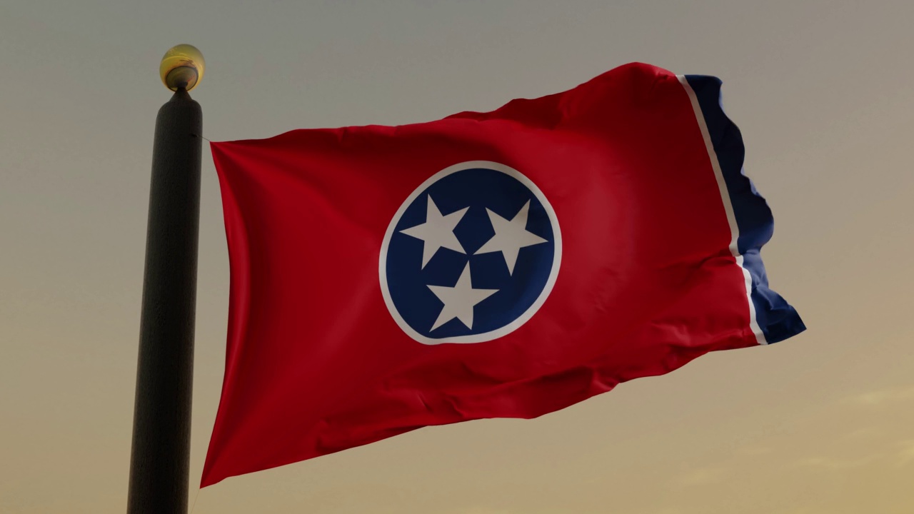 美国田纳西州的国旗视频素材