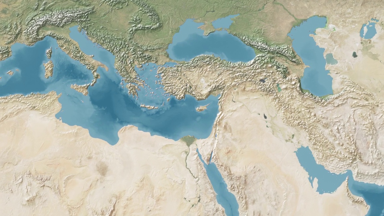 土耳其放大世界地图与文字视频下载