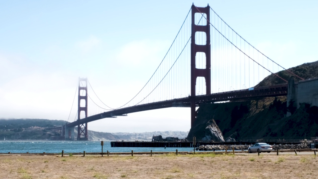 金门大桥，旧金山湾区，加利福尼亚州视频素材