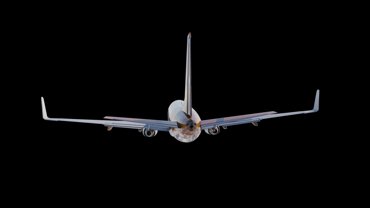 波音737背后——一架透明的客机三维模型视频下载