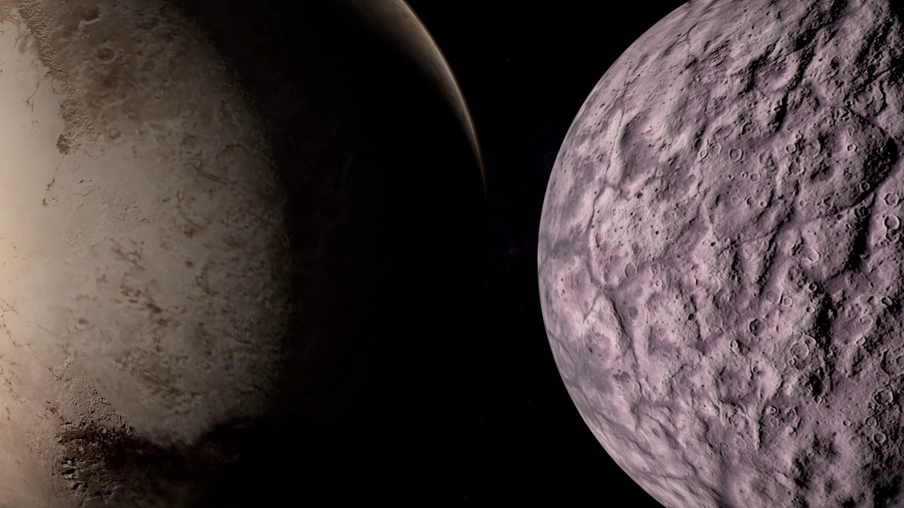 225088“公公”，矮行星，在冥王星附近运行视频素材