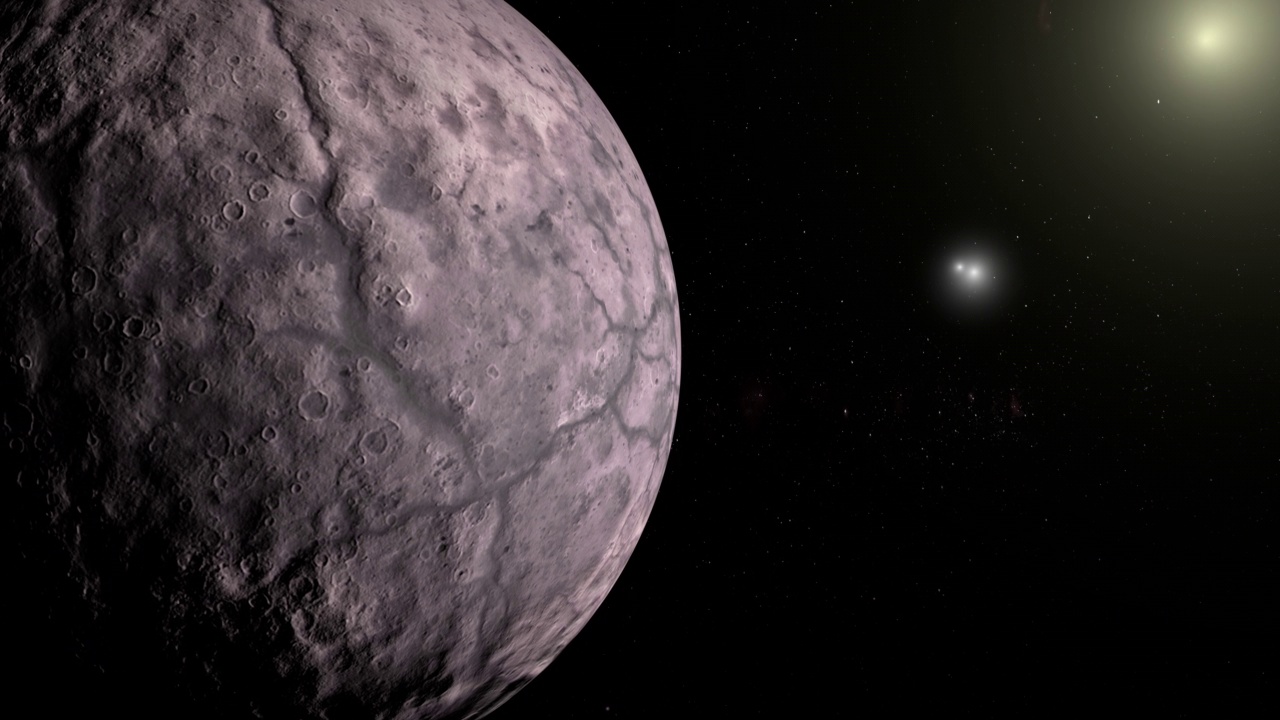 225088外太空的公公矮行星视频素材