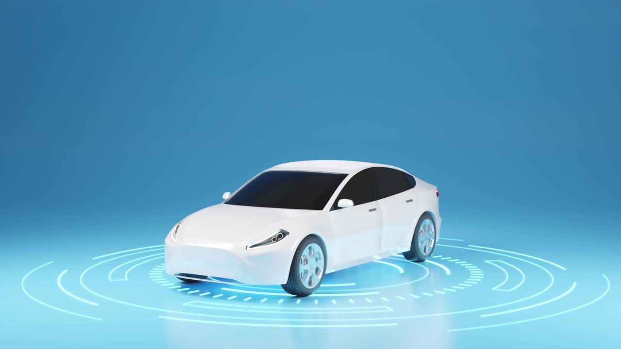 通用电动汽车完全充电电池采用直流快速充电器视频素材