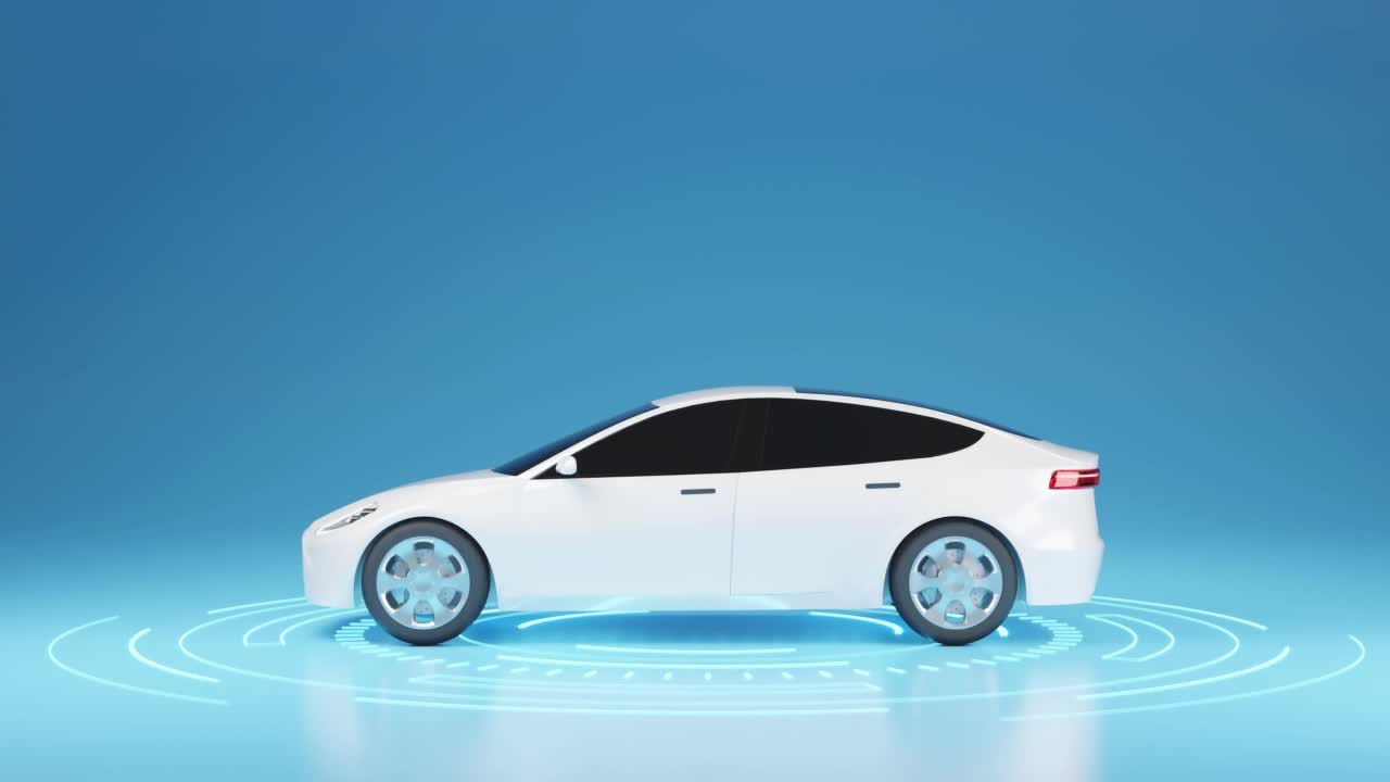 通用电动汽车完全充电电池采用直流快速充电器视频素材