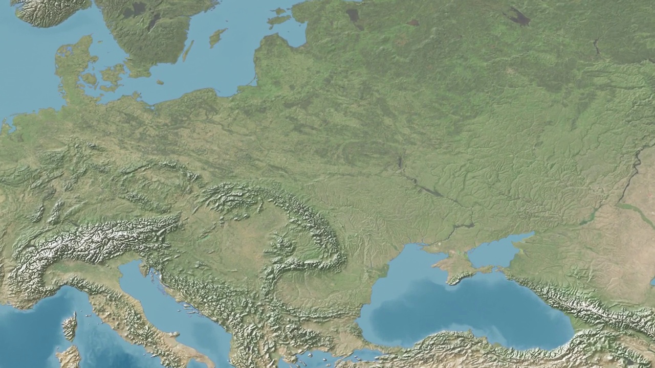 白俄罗斯放大世界地图与文字视频素材