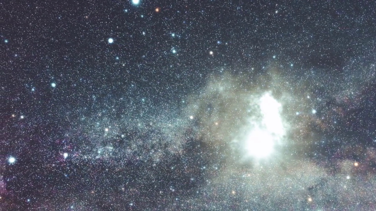 银河系的星星和星空。3 d渲染。视频下载