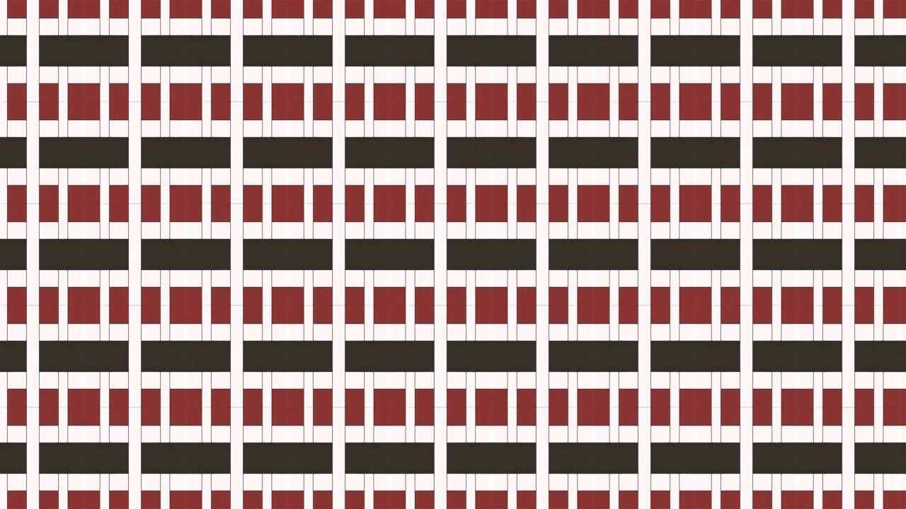 移动现代无缝瓷砖几何背景制成的红色，白色和黑色矩形视频素材
