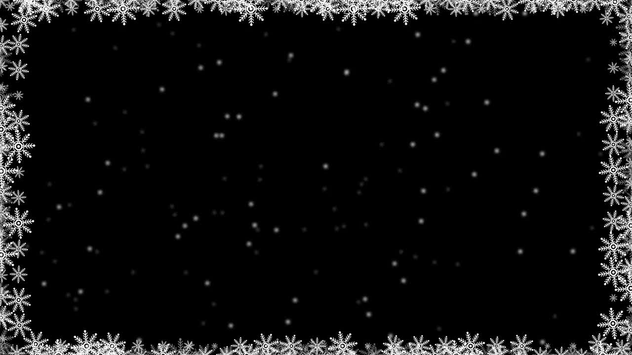 雪花水晶框视频编辑。新年和冬天的概念。视频下载