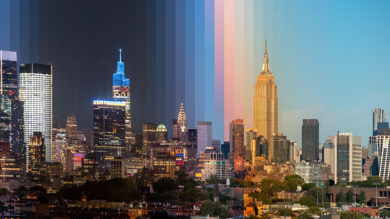 纽约市中城-最高的摩天大楼-时间切片视频素材