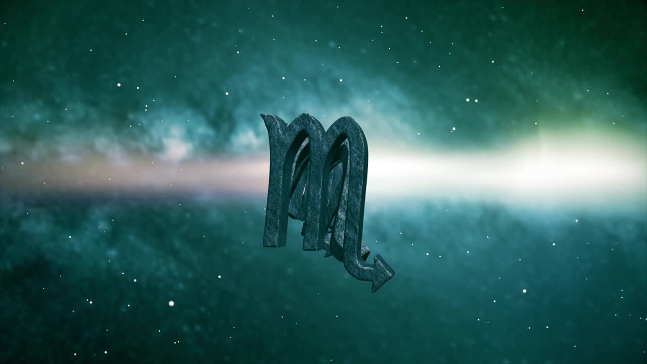 生肖蝎子3D移动到镜头前视频下载