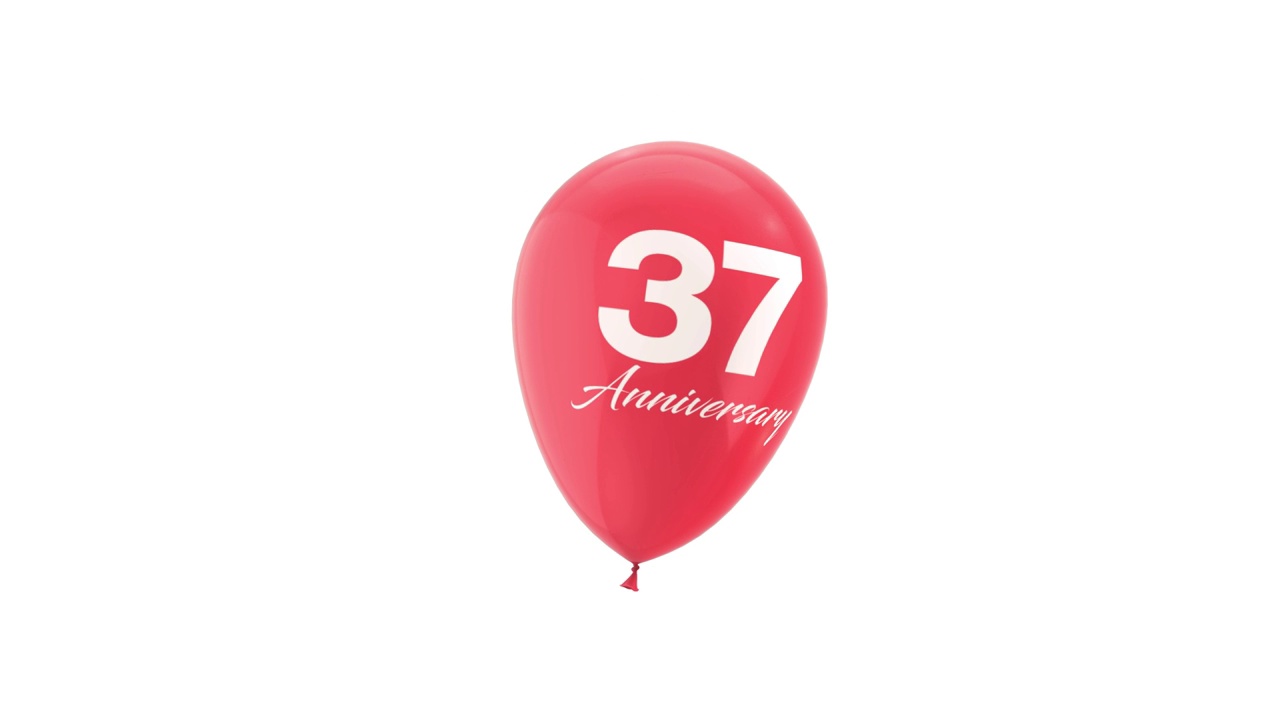 37周年庆典氦气球动画。视频下载