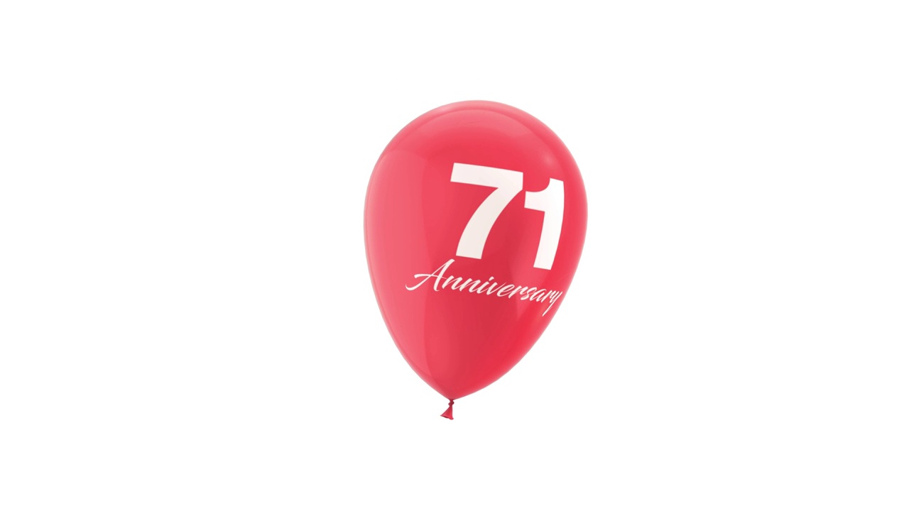 71周年庆典氦气球动画。视频下载