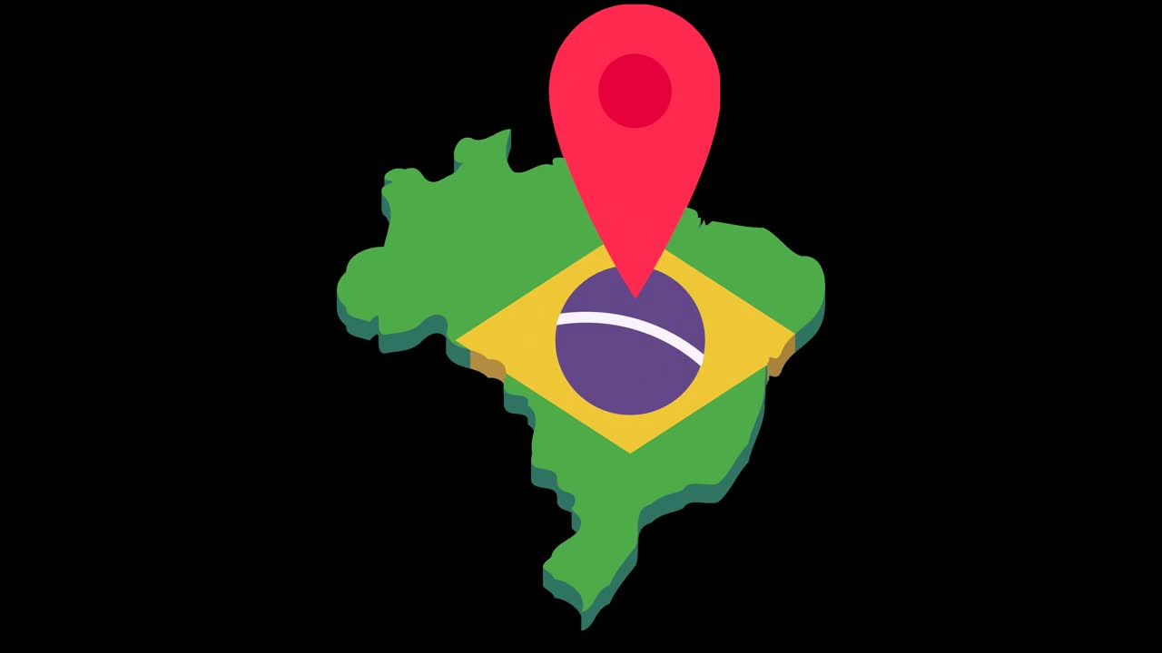 使用alpha通道在巴西进行本地化(平面设计中的循环)视频下载
