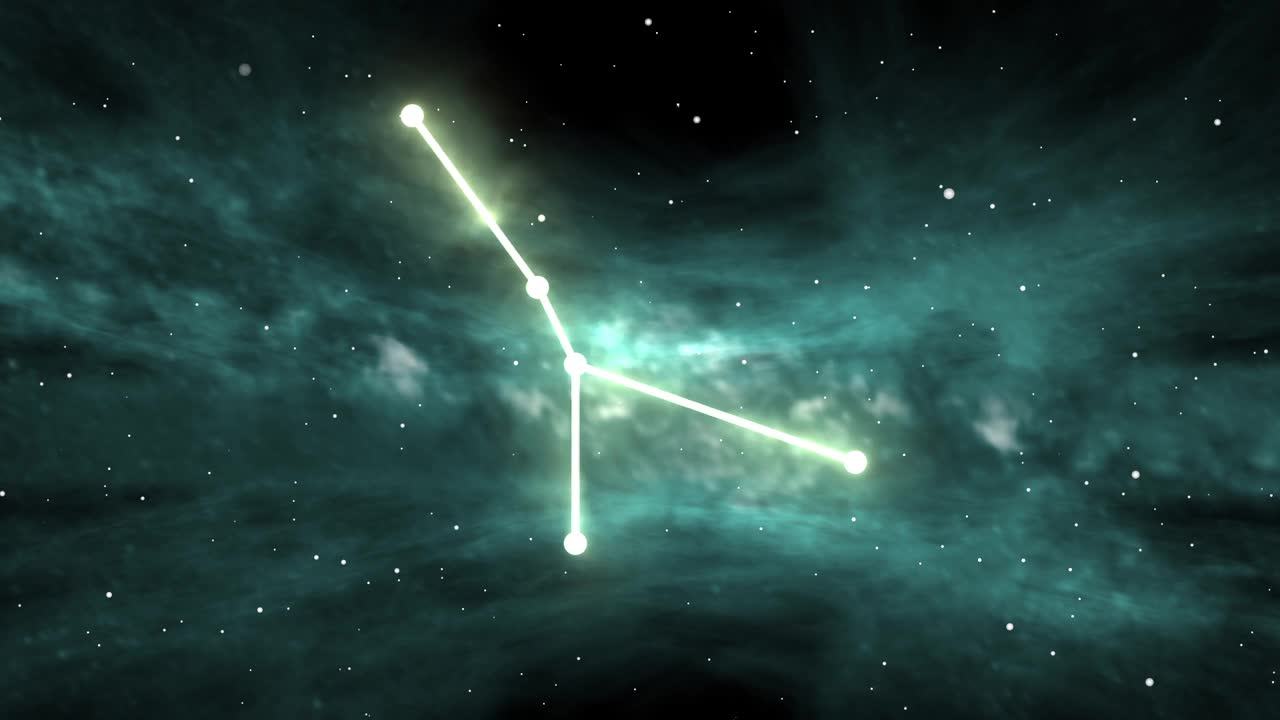 夜空中的巨蟹座星座背景视频下载