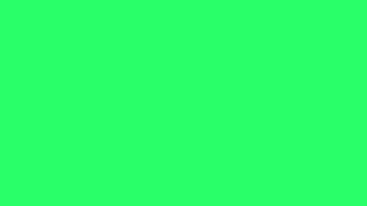 动画蓝色心形漂浮在绿色背景上。视频素材