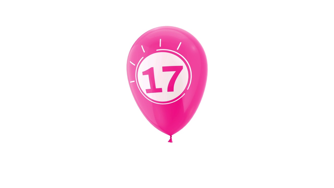 17号氦气球。与阿尔法哑光通道。视频下载