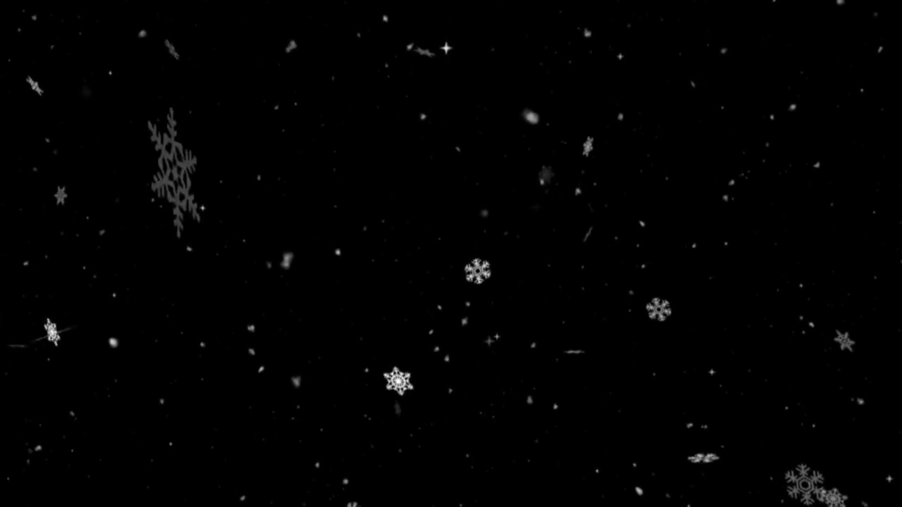 美丽的插图雪花飘落与黑暗的背景视频下载