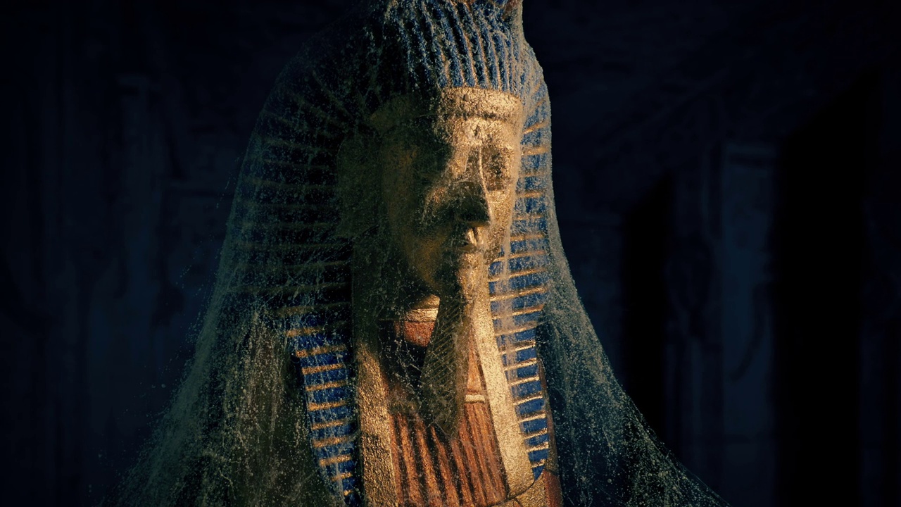 金字塔内的埃及法老视频素材