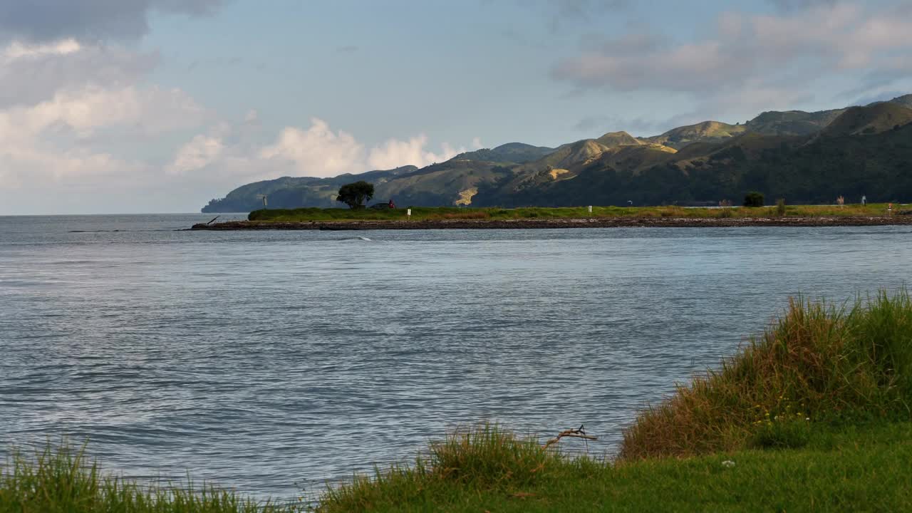 新西兰北岛美丽的海岸线景色视频素材