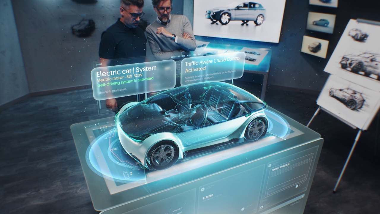 汽车三维图形技术的高新技术发展视频素材