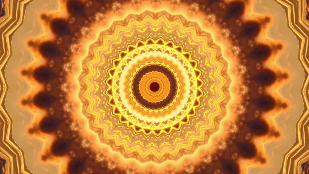 迷幻催眠彩色视频图案。曼陀罗环背景。万花筒复古造型视频下载