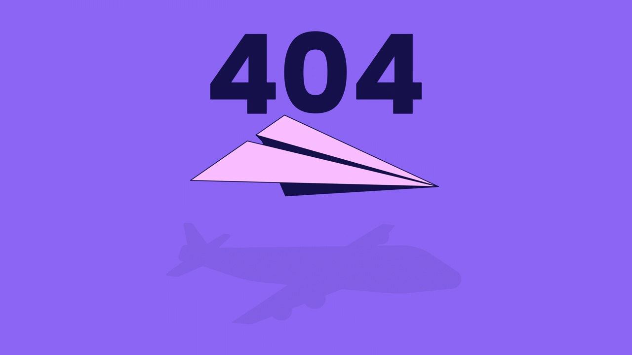 飞行纸飞机投射阴影404错误动画视频下载