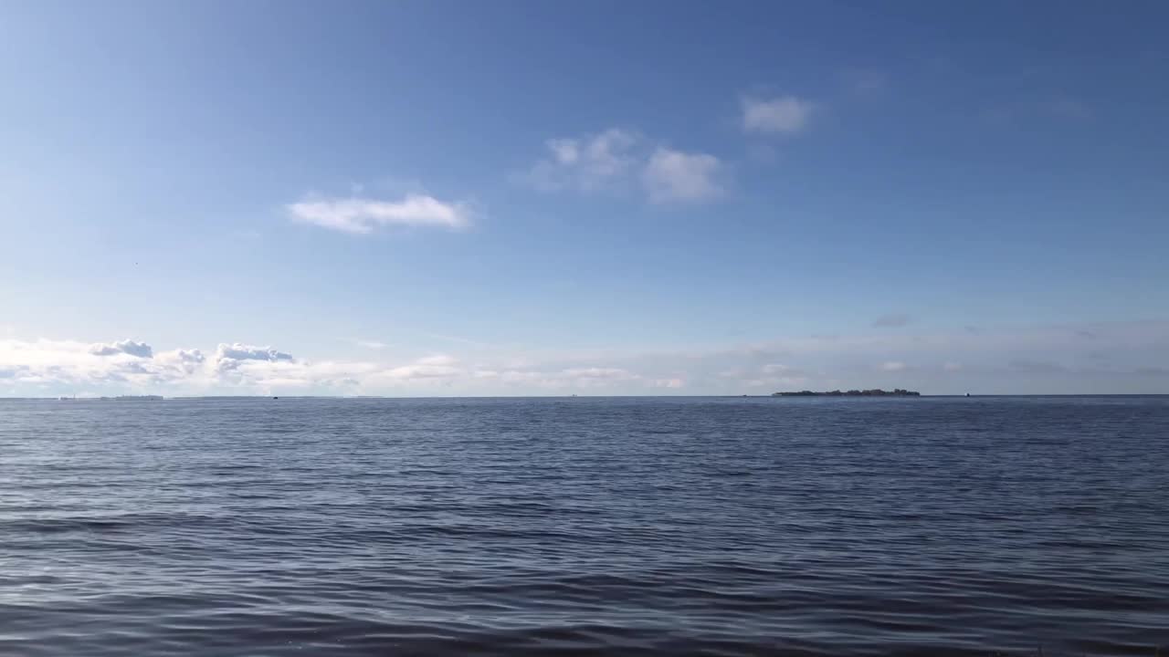 波罗的海，美丽的蓝色海景视频素材
