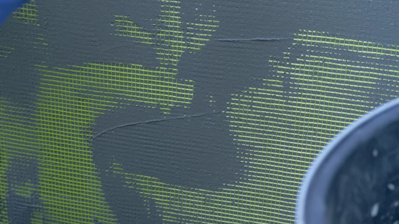 玻璃纤维网用于外墙灰泥黄色视频下载