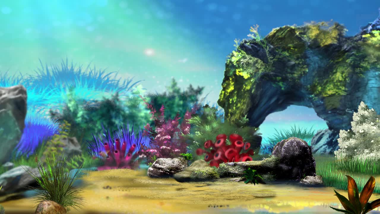 章鱼水下游泳4K动画4K视频下载