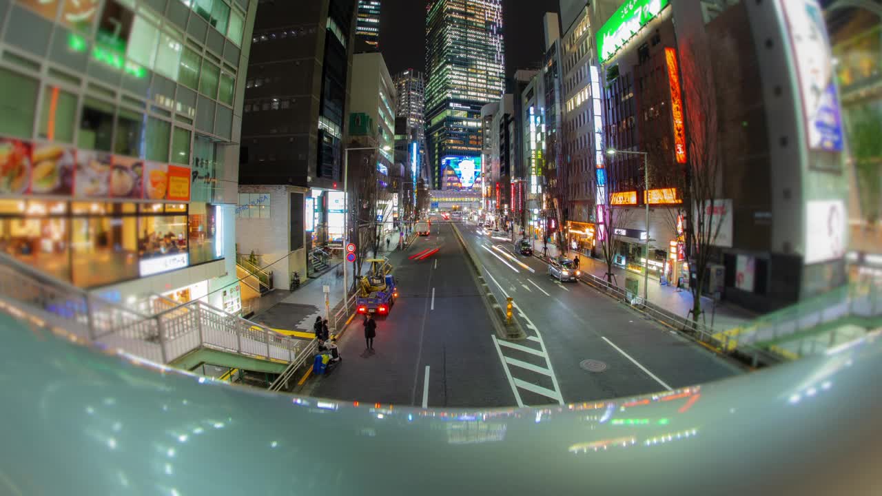 涩谷紧急路桥交通夜间延时日本东京视频下载