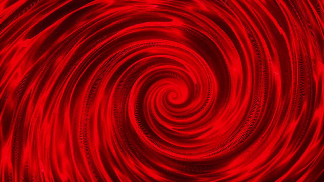 抽象的背景与连接点。抽象点数字粒子波。红色火焰的漩涡。液体漩涡。惠而浦,3 d。4 k动画。视频下载