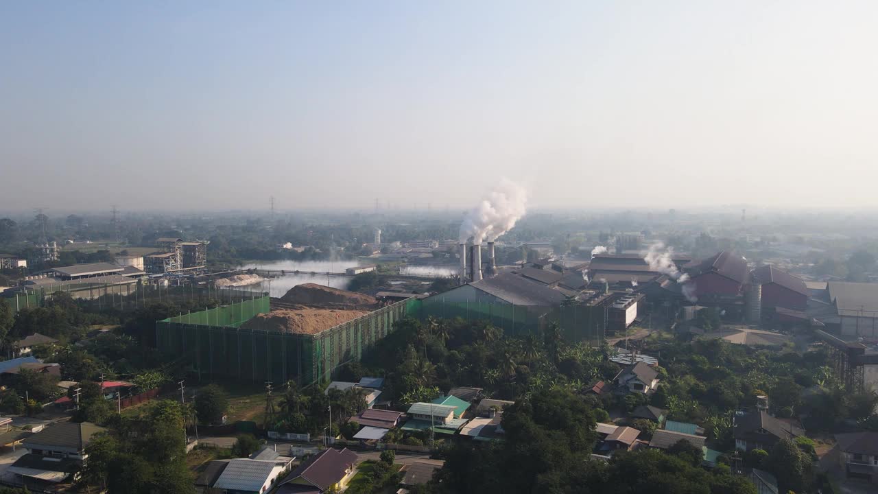 工厂造成的空气污染视频下载