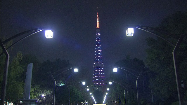东京塔之夜视频素材