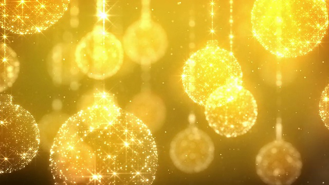 圣诞装饰金色背景视频下载