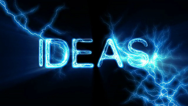IDEAS单词文本动画与电闪电视频下载