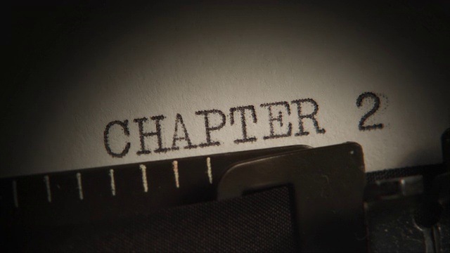 第一章到第四章。打字一本书。视频素材