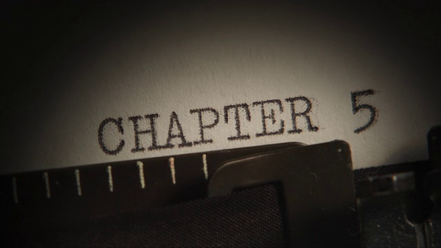 第五章至第八章。打字一本书。视频素材
