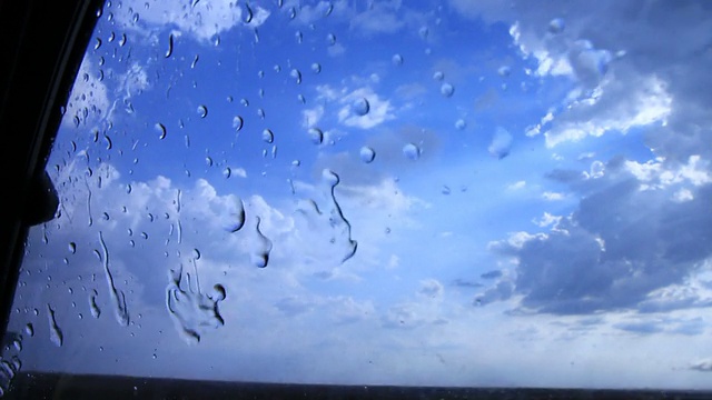 车窗外的雨视频素材