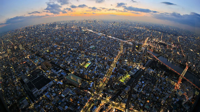東京城市景觀時光流逝視頻素材