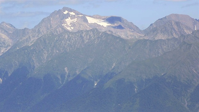 山景高加索山脉。视频下载